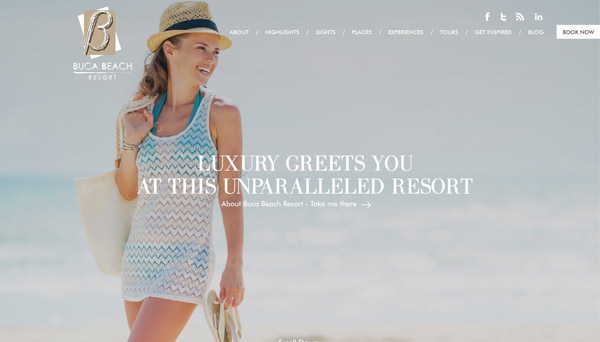 Buca Beach Luxury Hotel Web Design 1